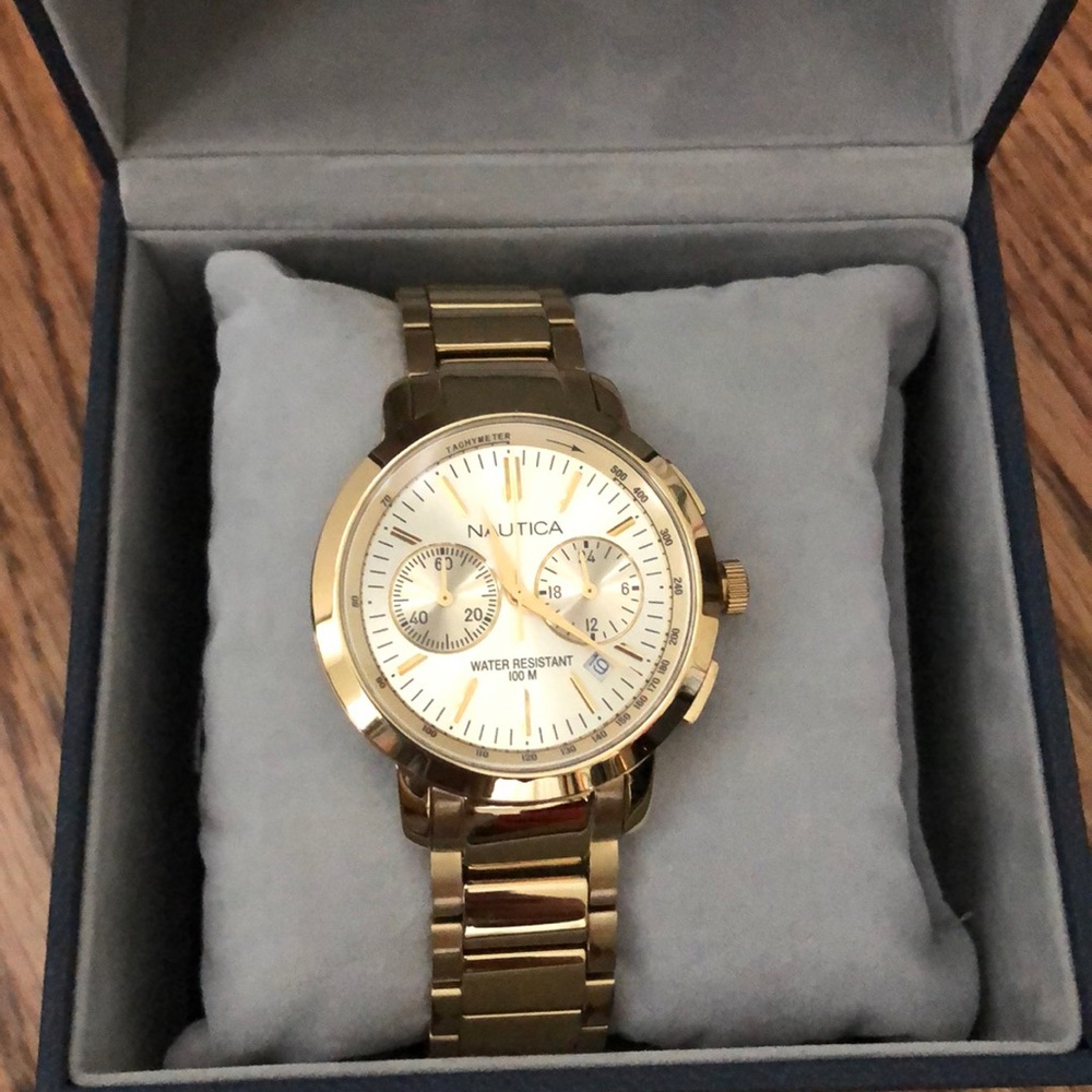 Nautica Gold Watch